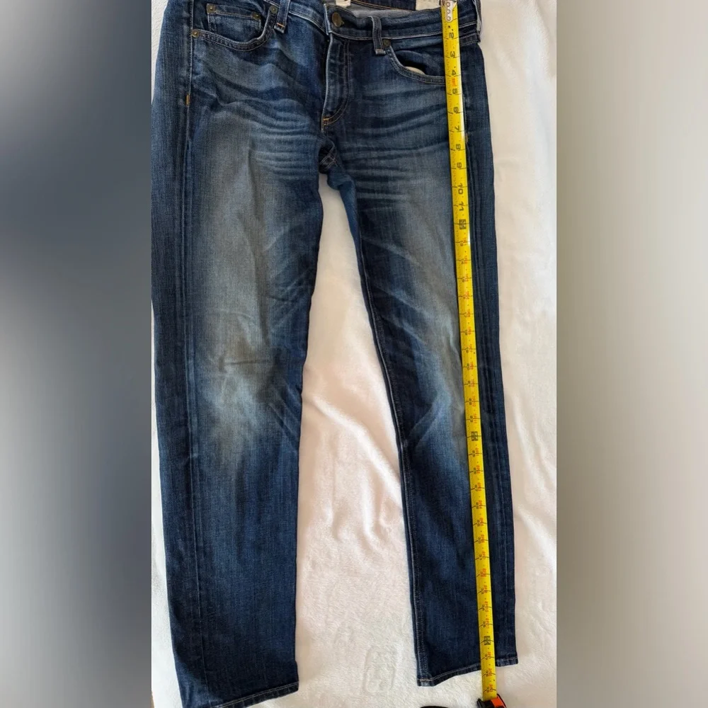 Rag & Bone The Dre Jeans slim boyfriend size 28 dark faded color The Pike - Picture 10 of 13